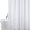 Shower Curtain for Bathroom - Mould and Mildew Resistant - Solid White, 180 x 200 cm (71 x 71 Inch)  Water Repellant Fabric  100% Polyester