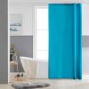 Shower Curtain Anti Mould Resistant Waterproof Teal Bathroom Curtains Washable Polyester Fabric 90x180cm with Weight Tape for Bath Wet Room 35x72 Inch.