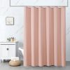 Fabric Waterproof Shower Curtain Waterproof Mould and Mildew Resistant, Anti Mould Washable Linen Shower Curtains Includes 12 Bathroom curtains Hooks 71 x 71 Inch Blush,Pink