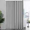 Extra Long Shower Curtain With Hooks 100% Polyester Bathroom Shower Curtain Waterproof Grey 200x240cm 78x94 Inch.