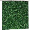 Green Leaf Wall Outdoor Garden Theme Shower Curtain, Quick-Drying Waterproof Outdoor Garden Decoration, Summer Bath Curtain with 12 Hooks, 180X180cm/ 71X71 inch