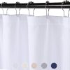 White Shower Curtains Bathroom, Extra Long Shower Curtains Water Resistant Waffle Textured Shower Curtain for Bathtoom Spa Curtains with Button Holes, 72" W x 96" L, White, 1 Panel