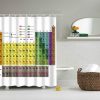 Boyouth Colorful Chemical Elements Pattern Digital Print Shower Curtains for Bathroom Decor,Polyester Waterproof Fabric Bath Curtain with 12 Hooks,70x70 Inches,Multicolor