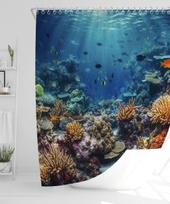 - Bathroom Shower Curtains Mould Proof Resistant 180x180cm  Waterproof Shower Curtain  Large Shower Curtain Anti Mould Shower Curtain  Wet Room Shower Curtain (Ocean Theme A)