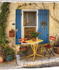 3D Garden View Bath Shower Curtain, Beautiful Flowers Garden Decoration, Quick-Drying Waterproof Polyester Shower Curtain, Bathroom Decor with 12 Hooks, 180X180cm/ 71X71 in