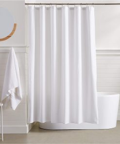 Waffle Texture Shower Curtain, 183 x 183 cm, White