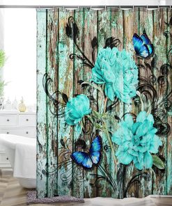Bohemian Flower Bathroom Curtain Colorful Boho Floral Print Beautiful Bright Polyester Fabric Cloth Shower Curtain for Bathroom Decoration, 72"x72" (Color 2)