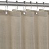 Waterproof Shower Curtain, 182x92CM Linen Bathroom Curtain with Impemeable Coating Mould and Mildew Resistant Fabric Bath Curtain-Polyester/Quick-Drying/Weighted Hem - Taupe